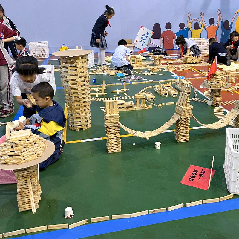 Versatile Building Block Strips For Kindergarten Construction Wooden Toys Kapule Children's Stacked Tall Wooden Toys