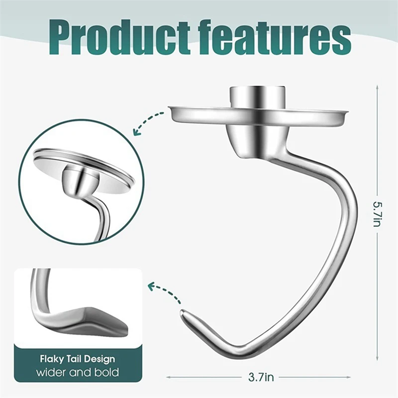 2025-Mixer Aid Attachments For Kitchen 5 Quart Stand Mixer 5K7SDH Dough Hook Perfect Mixers Kitchen Aid Kitchen Accessories