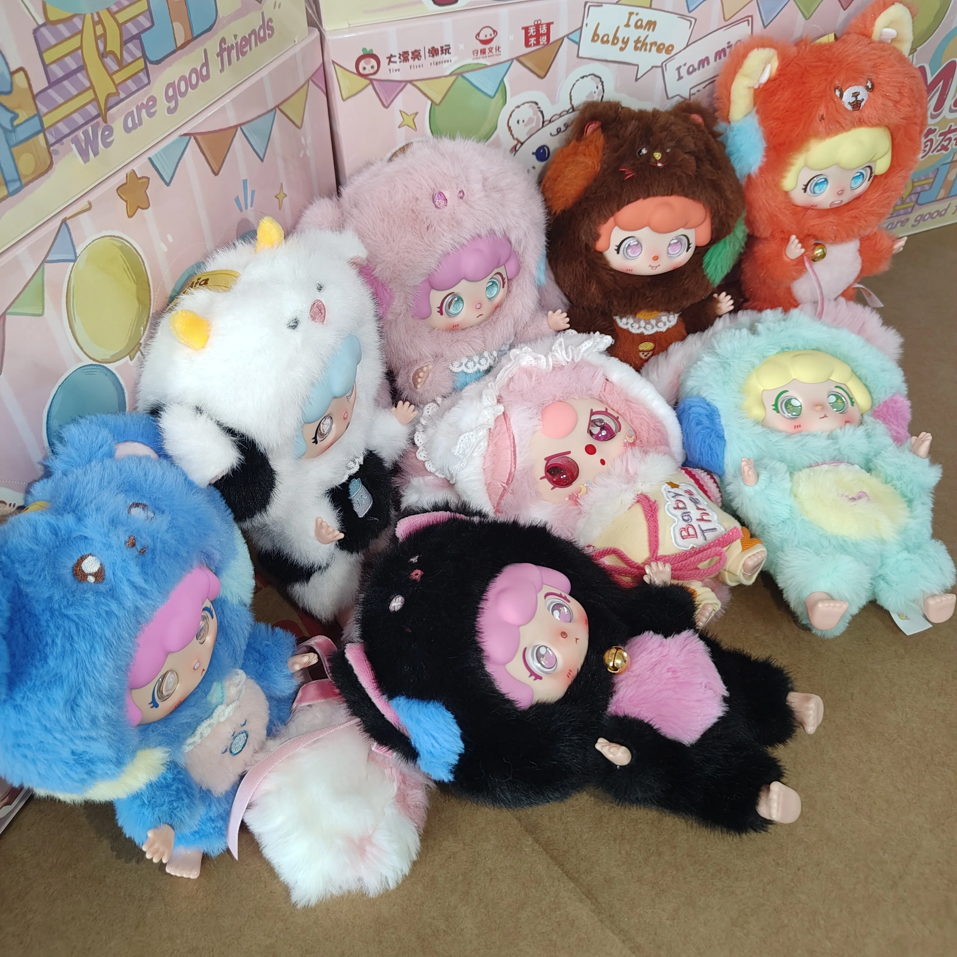 Babythree Kotak Buta Vinil Seri Mia Seri Teman Lucu Kotak Misteri Mewah Boneka Mainan Bermain Trendi Hadiah Ornamen Bayi Bayi Tiga