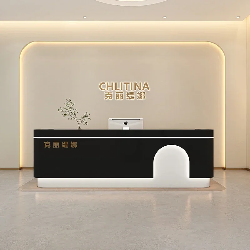 Beauty Salon Cashier Clinic Bar Paint Front Desk Oral Clinic Reception Desk Company Reception Counter