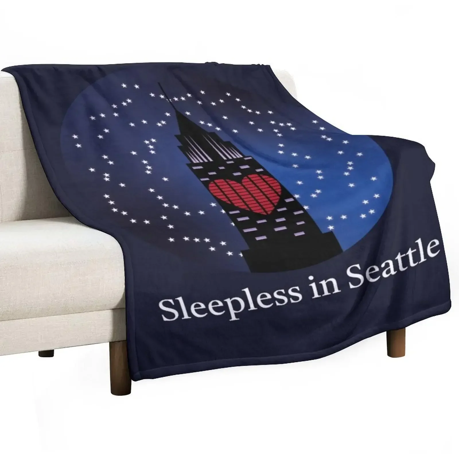 Sleepless in seattle Throw Blanket Bed Fashionable Vintage Blankets