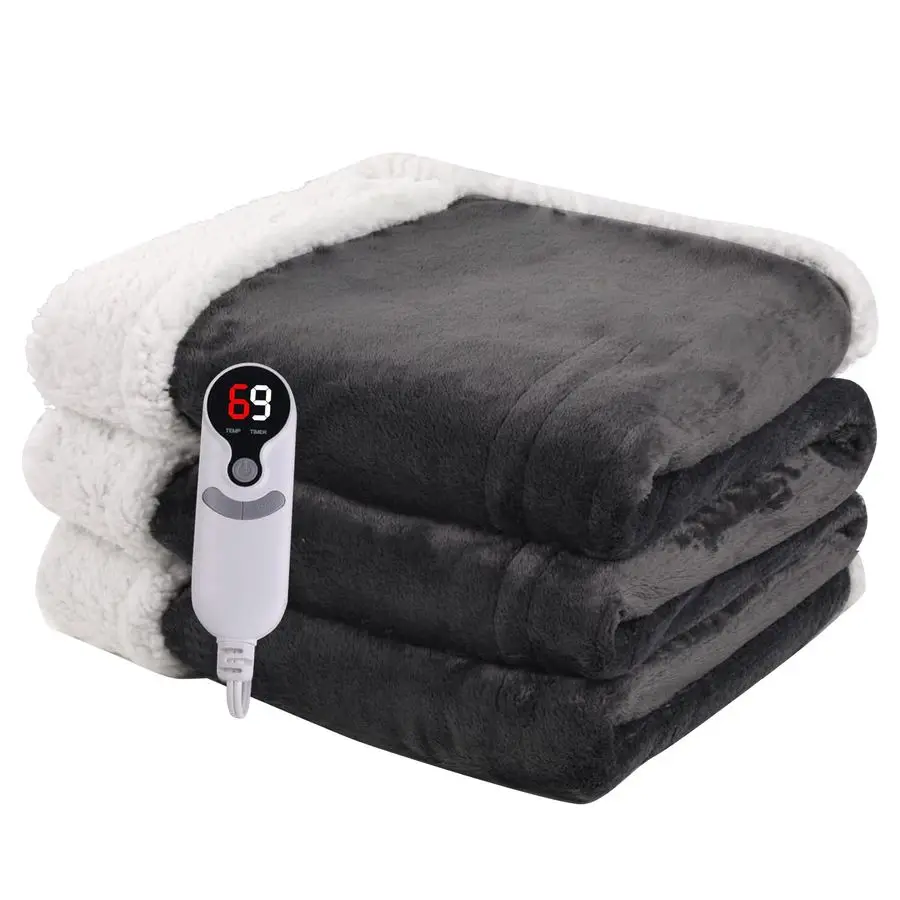 

Blanket Electric Blanket Full Size 72x84, Soft Flannel Heating Blanket with 110 Hour Auto Off 6 Heat Settings Machine Washable D