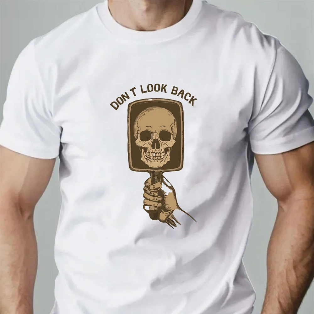 

Summer Men's T-Shirt Skull Cartoon Print Pattern Sports Breathable Cotton Men's Round Neck Gym T-shirt High Quality Clothing