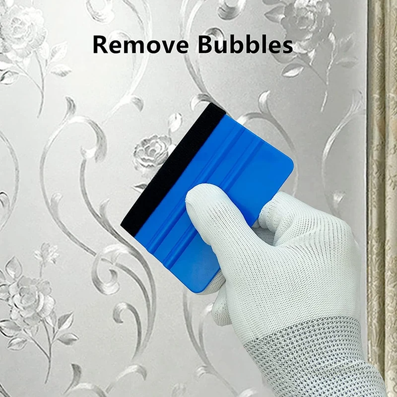 Dupla Face Raspador com Raspador Rígido, Selagem, Film Tool Set com Rolo, Kit de Fita Métrica Faca, 15 Pcs Set