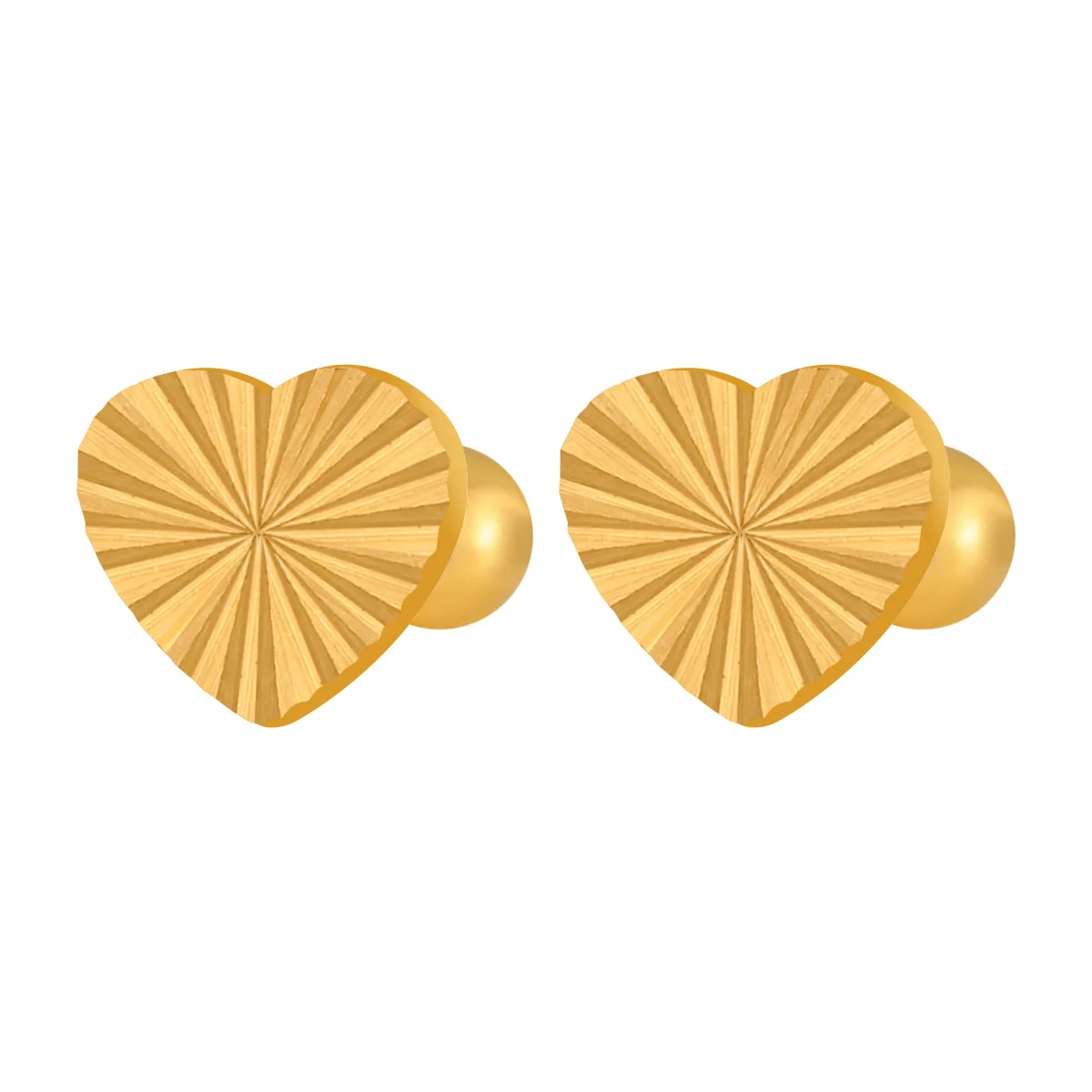 High Quality Waterproof Stainless Steel Classic Shiny Love Heart Shape Earrings Unisex Fashion Jewelry Gift For Women Men Girls