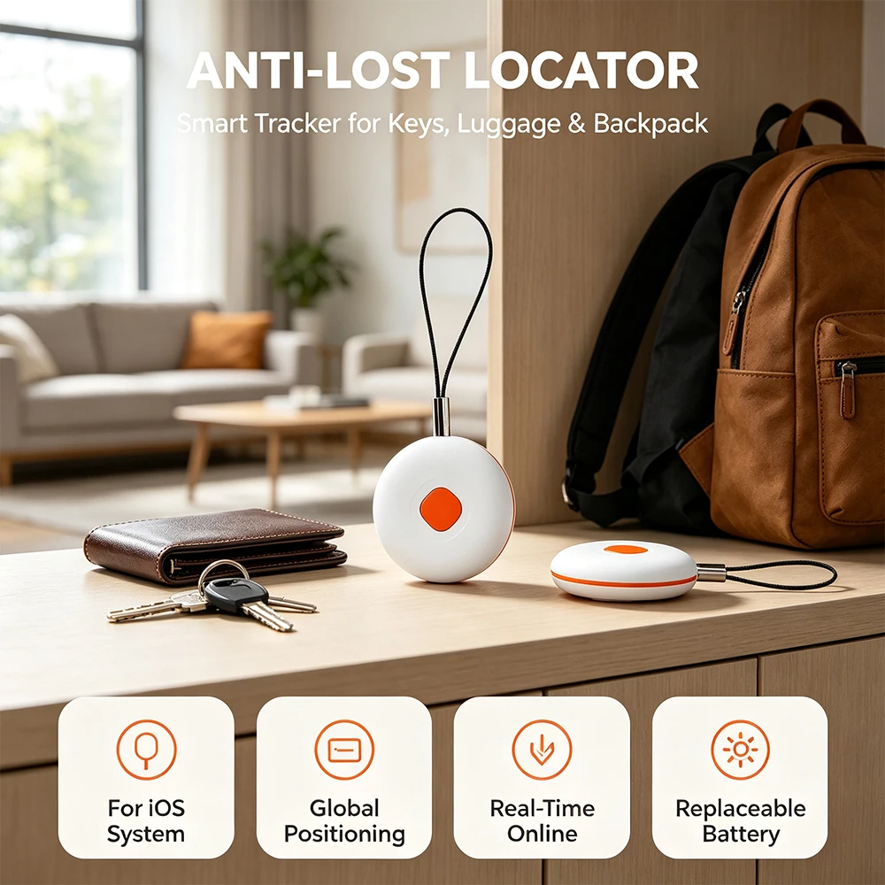 Mini Global Positioning Tracker Smart Item Finder Wireless Anti-loss Tag for Wallet Backpack Baggage Finder
