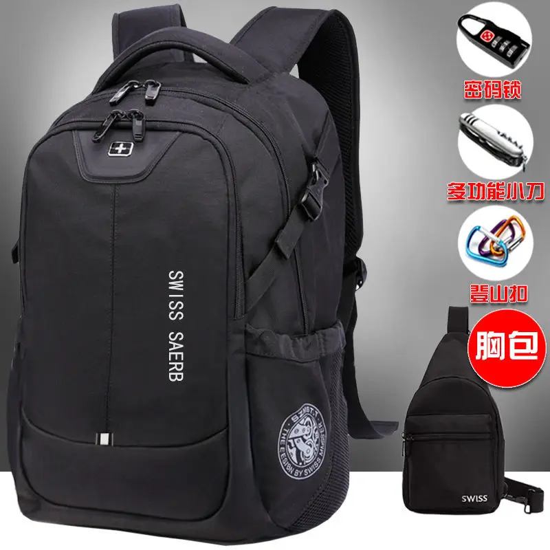 New Swiss Laptop Backpack Men Schoolbag Middle School Bag Men Women Leisure Large Capacity Package Travel Bags Computer Bagpack