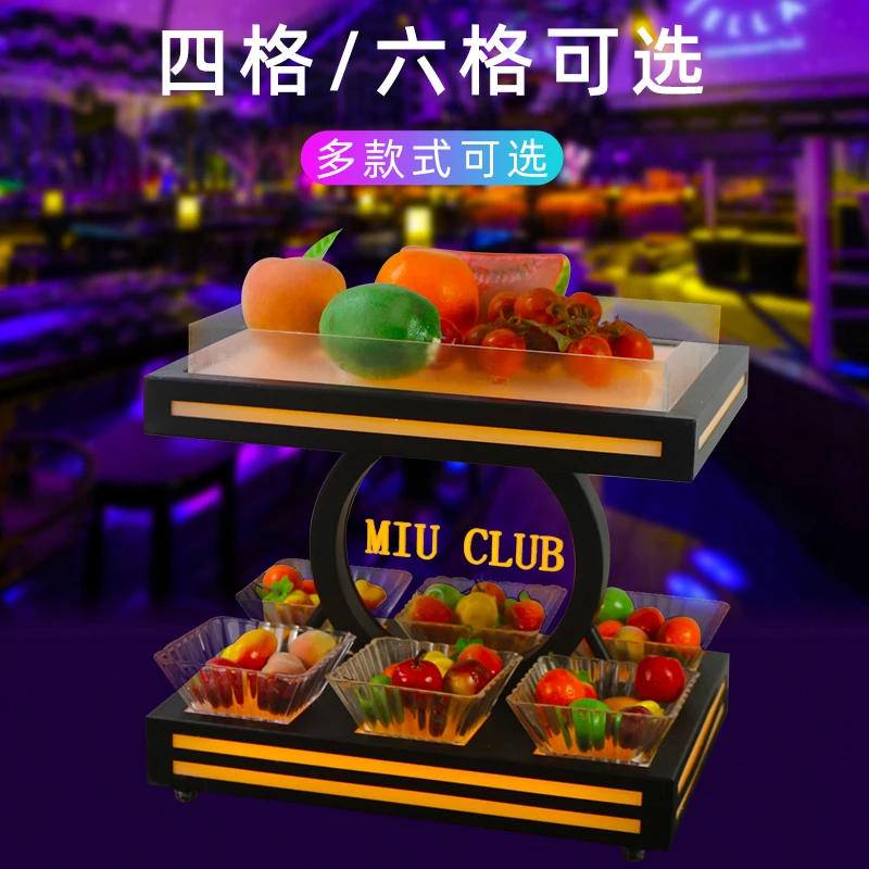 Bar internet celebrity luminous fruit rack party KTV nightclub fruit snack rack creative fruit plate display bar