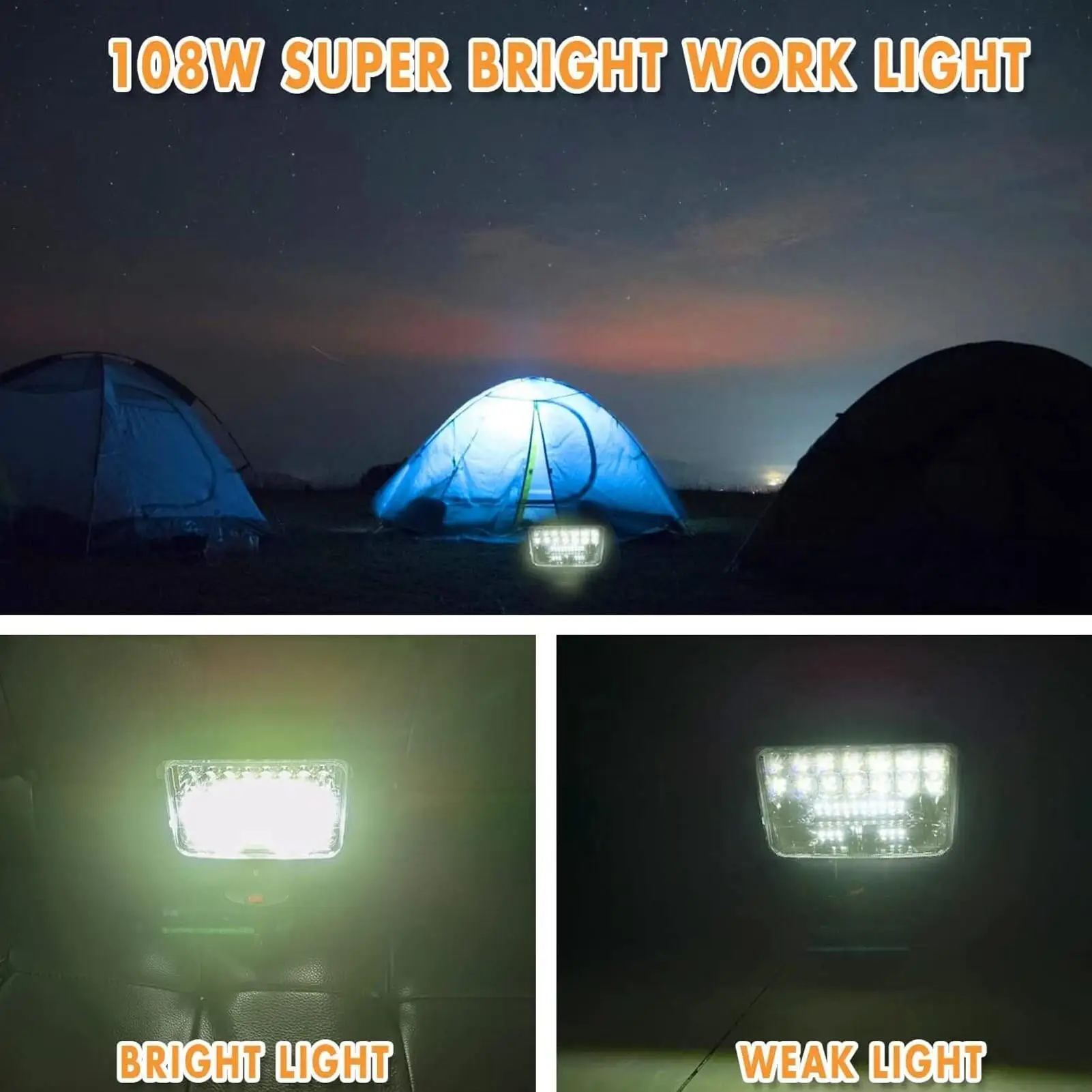 5400LM Work Light - Adjustable Brightness, Waterproof, Compatible with for bl1460 /BL1815/BL1830 Lithium Batteries