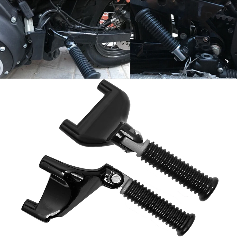 Motorcycle Black Rear Passenger Footrests Foot Pegs Pedal Mount For Harley Sportster Iron XL 883 1200 Forty-Eight 2004-2013 2012