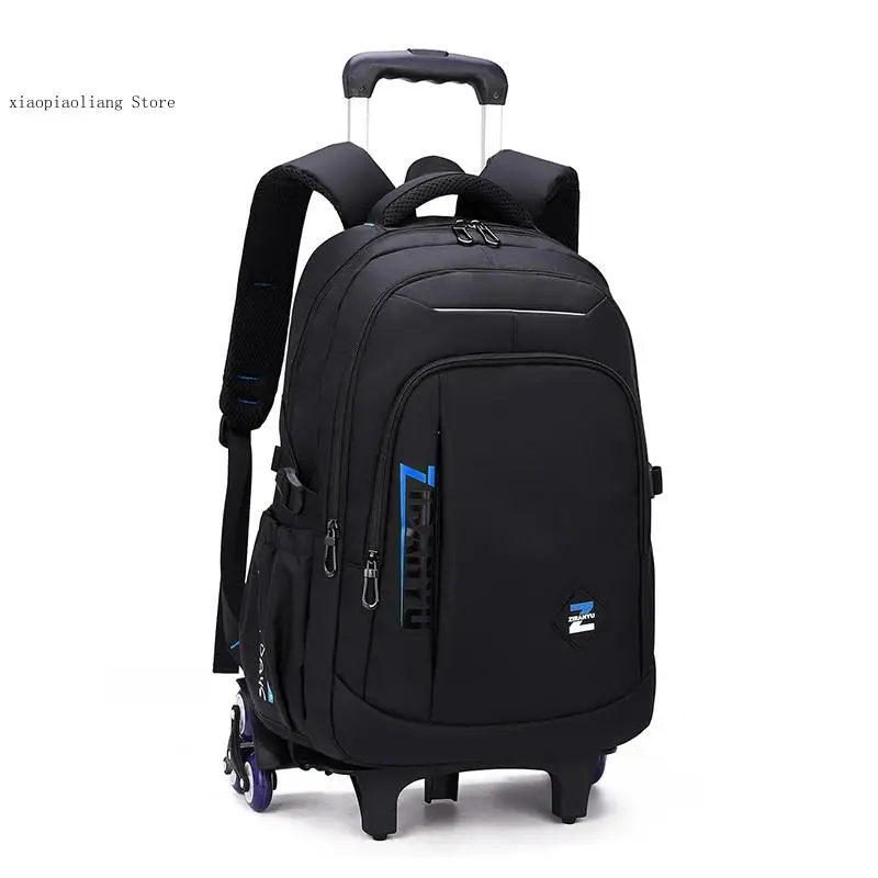 Children School Trolley Backpack Teenagers School Bag with Trolley for Boys Kids School Bags On Wheels Wheeled Backpack