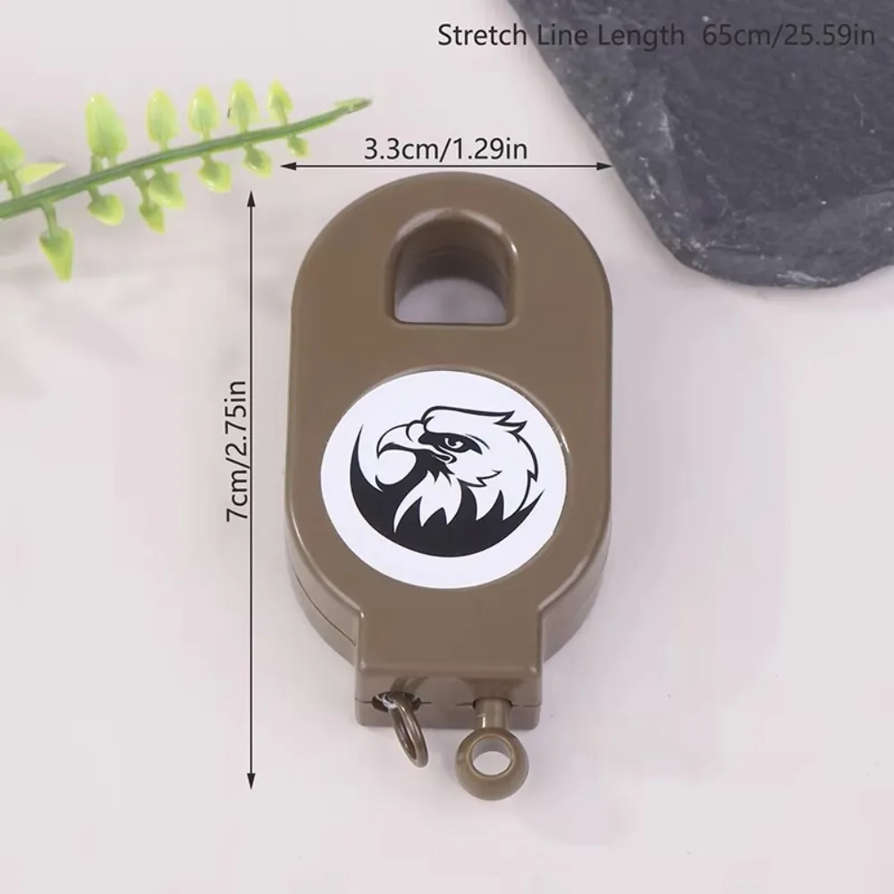 Steel Wire Hunting Keychain PE Wire Retractable Quick Setting Trap Clip Rebound Easy Pull Buckle Outdoor Hunting Tool