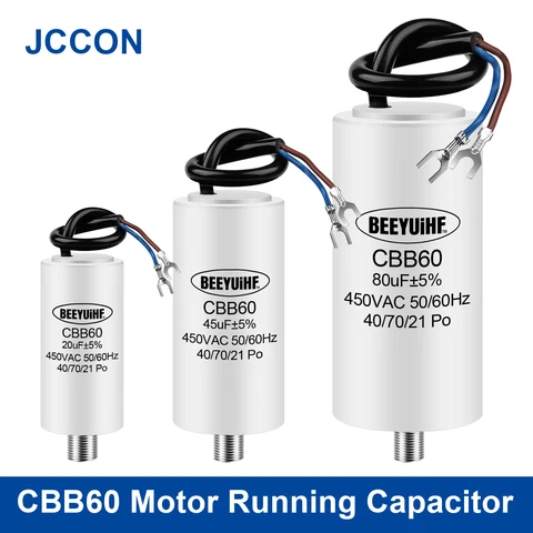 Uds Cbb60 Condensador de Funcionamiento de Motor