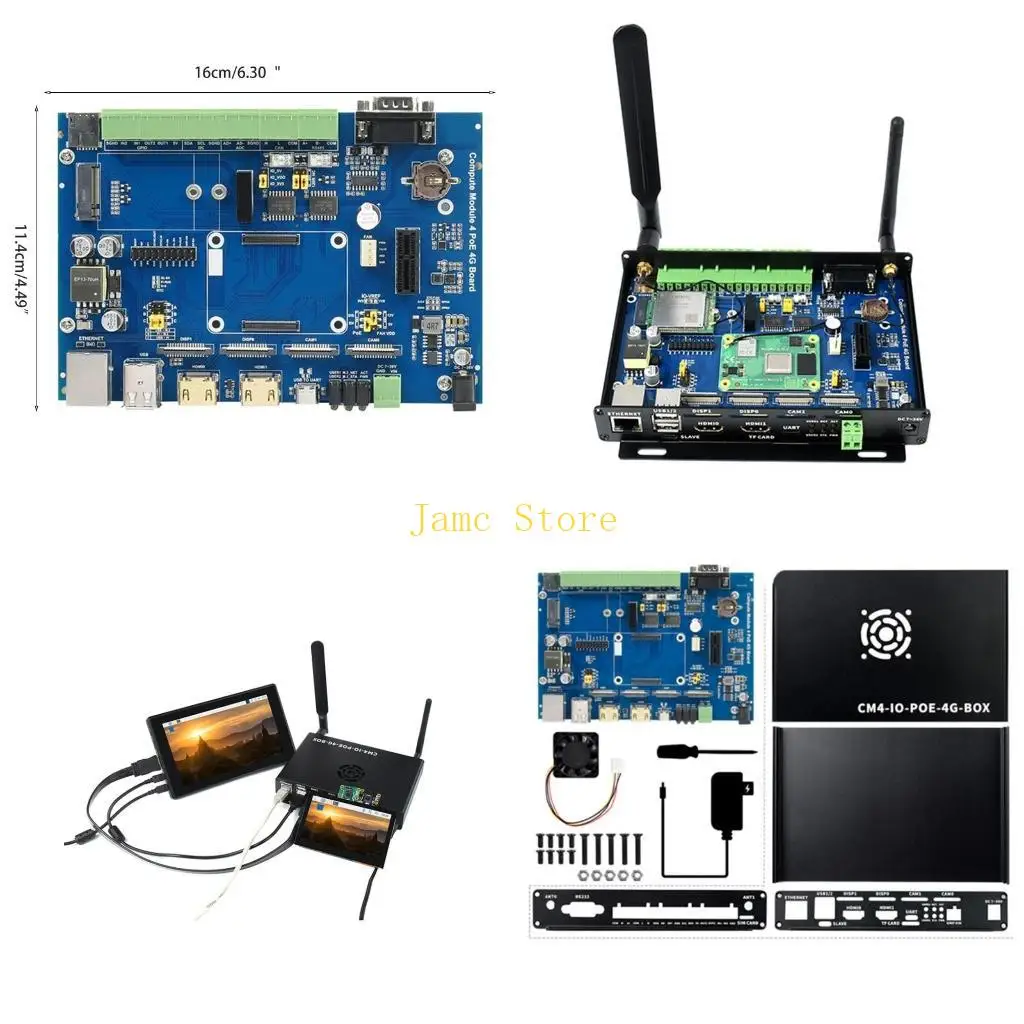LX0B Praktischer industrieller IoT-Mini-Computer-Board-Adapter, unterstützt 4G für CM4 Compute Module 4