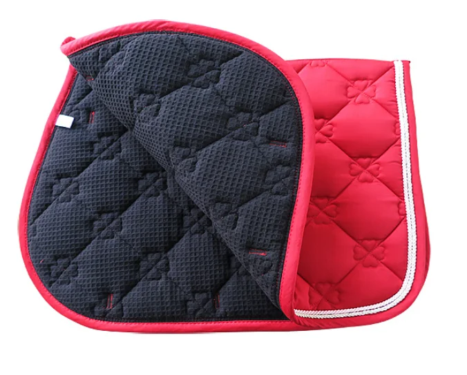 등 보호 이중 파이핑 로프 면 내구성 승마 점프 안장 패드