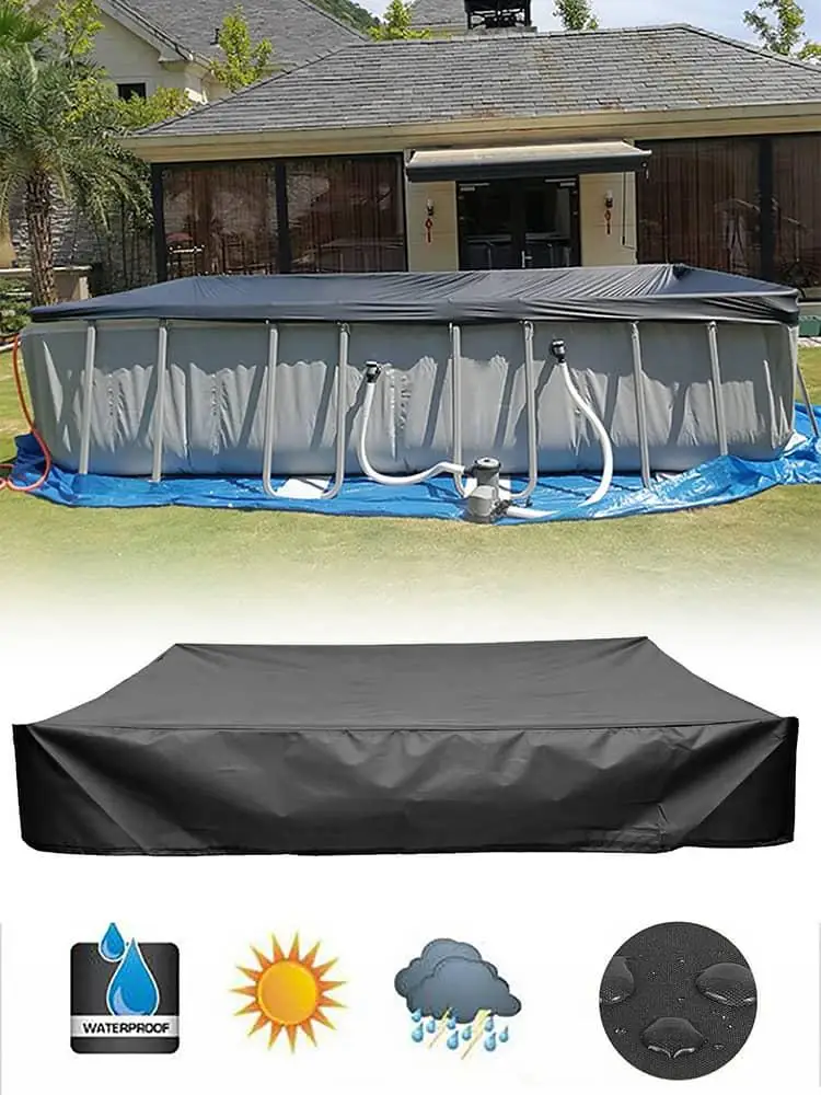 3x2m Pool Ground Cover  Leaf Protection Proof Cloth Ground Pools Hot Tub Cover Solar Covers Heavy Duty Tear Resistant Pool Cover