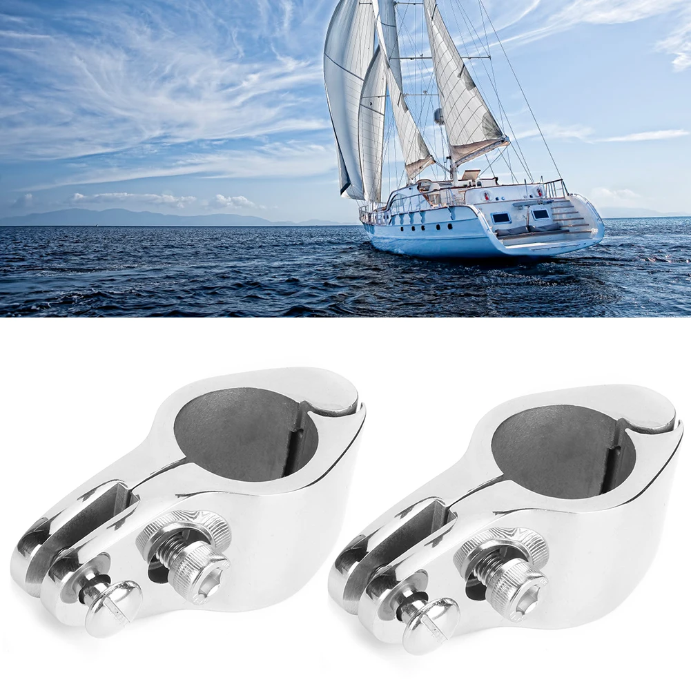 2Pcs Bimini Top Jaw Slide Clamp Steel Boat Hardware Fitting for Inflatable Commercial Yachts Boating Equipment Top Jaw Slide