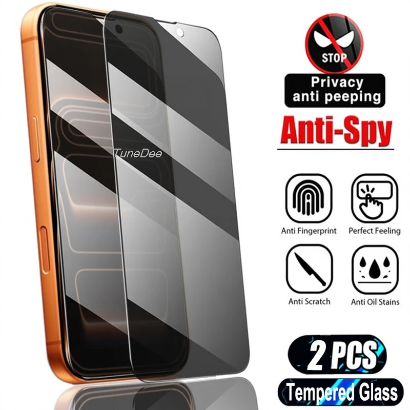 1-2Pcs ESD Anti Spy Tempered Glass For Samsung A07 A06 A05S A57 A56 A55 A54 A53 A37 A36 A35 A34 A26 A17 A16 A15 Screen Protector