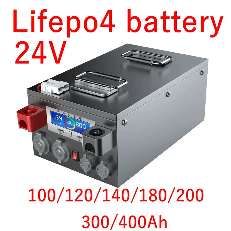 

Lifepo4 аккумулятор 24 В 400 Ач 300 Ач 200 Ач 180 Ач 120 Ач 100 Ач 500 Ач с BMS для токарного станка RV, инвертор солнечной батареи