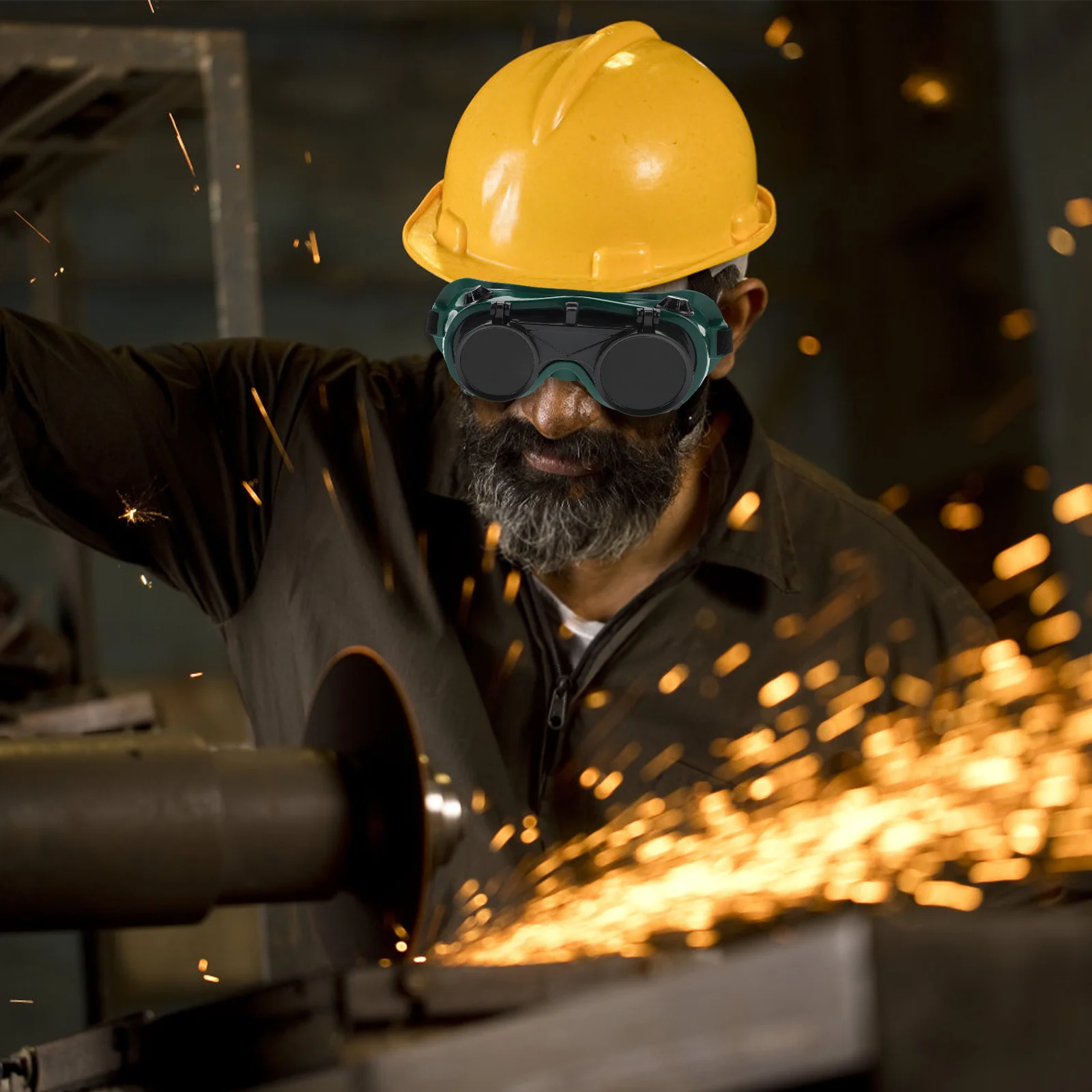 

2Pcs Welding Glasses Flip-Up Safety Goggles Soft Frame Protective Eye Wear for Welding Cutting Grinding Industrial Use