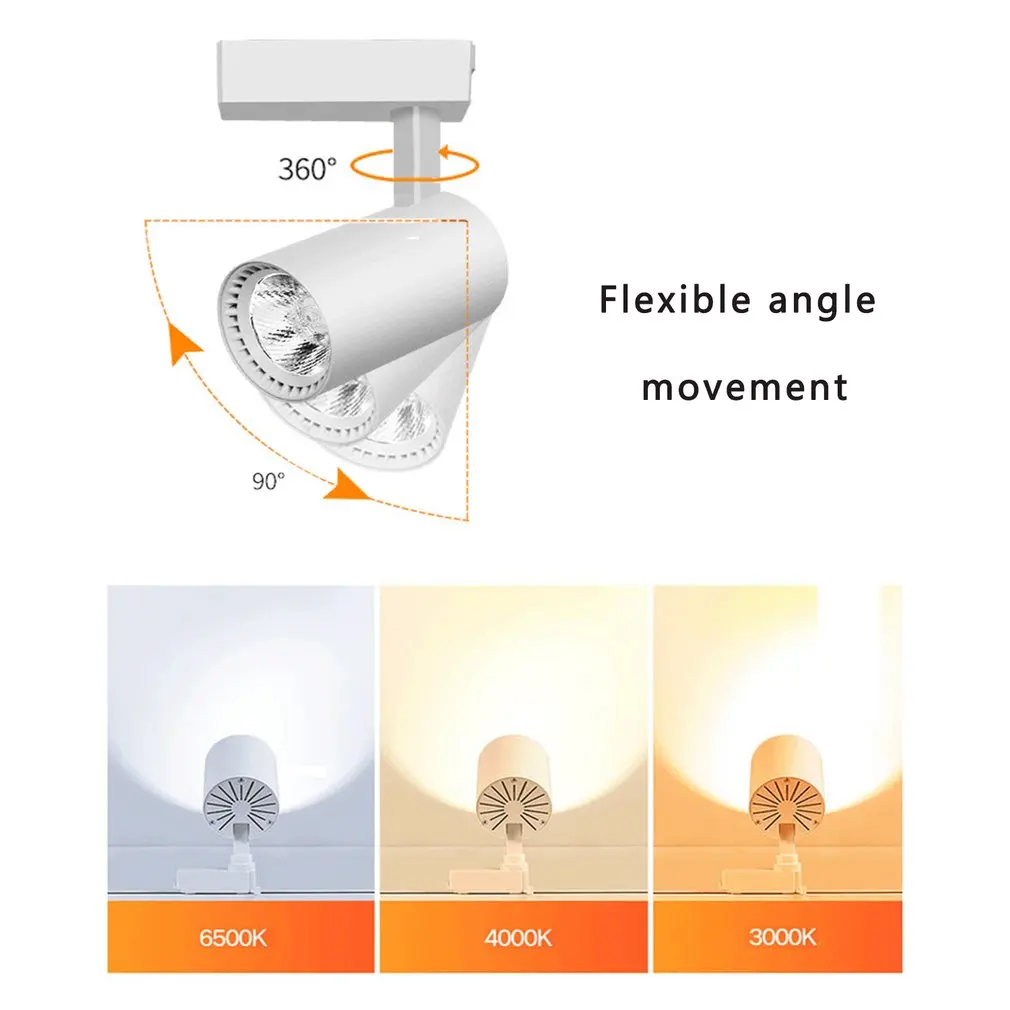 LED Track Light 10W  COB Track Lights Aluminum Rails Track Lighting Fixture For Clothing Store Living Room Home