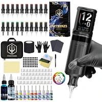 Kit de tatuaje POSEIDON V5, Kit de pluma de tatuaje para maquillaje permanente, Kit de máquina de tatuaje profesional inalámbrico HM163, Kit de pistola de tatuaje