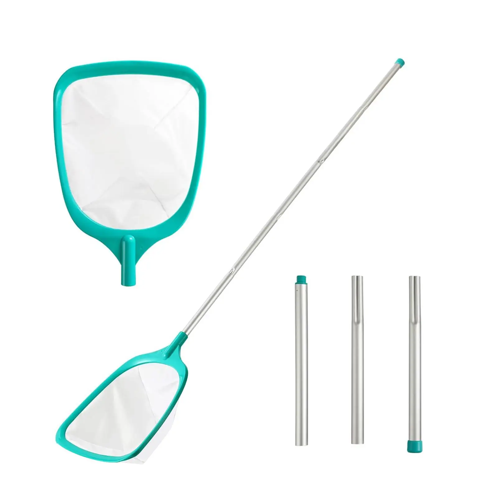Pool Skimmer Leaf Net Set Pool Clean Supplies Portable Removable Tub Skimmer Net Cleaning Net for Garden Tub Aquarium