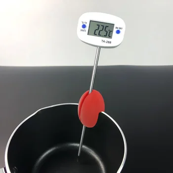 냄비용 고정 프로브 클립, 실리콘 온도계 거치대 온도계 클립, 캔디 제작, 온도 프로브, 냄비 클립, 거치대 주방 도구 