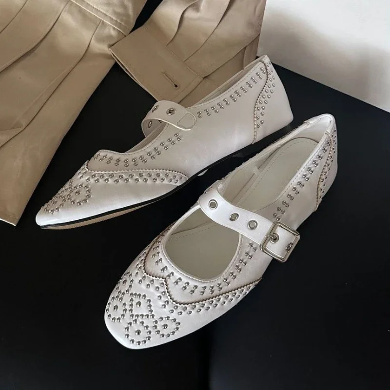 Retro Rivet Buckle Design Flat – Women'S Shoes In Fashion recenzja i cena
