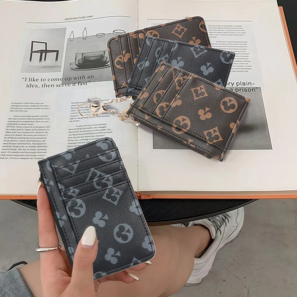 Fashionable credit card holder, ultra-thin zipper wallet with card slot and cash bag, portable wallet for daily use/travel.zwq
