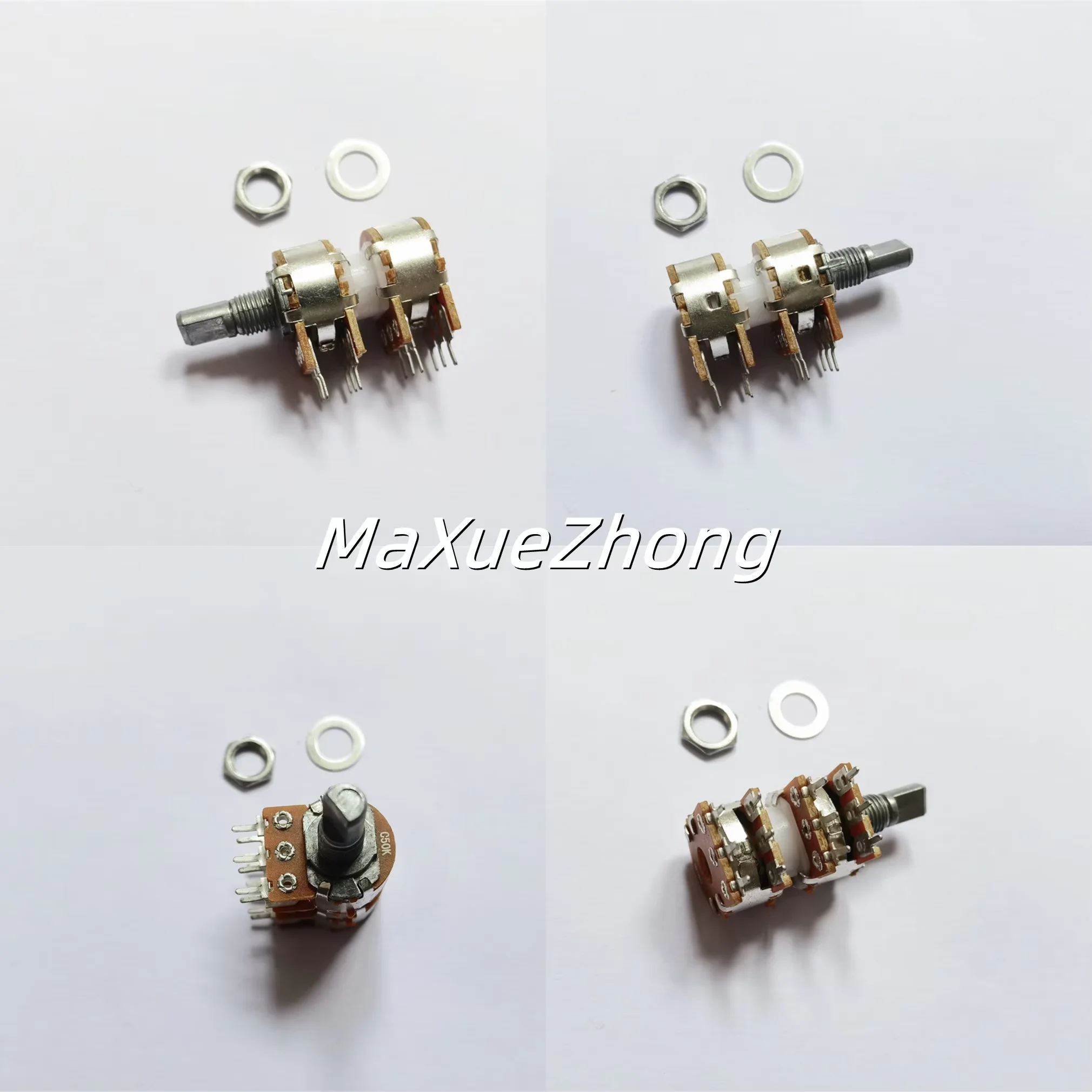 Original New 100% 166XL Fruit Feeder 148 Type Quad Potentiometer B50K C50K Handle Length 15MMF With Step 41 (SWITCH)