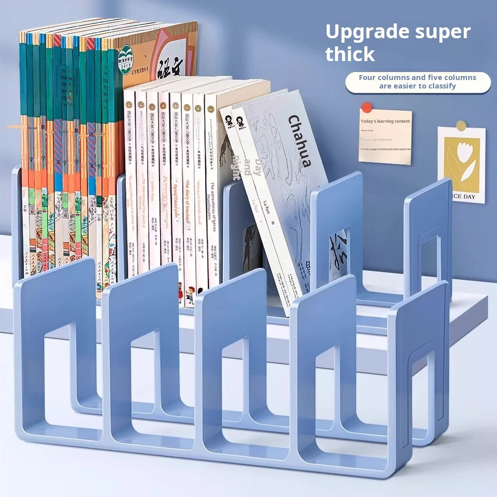 2 Pieces of Bookend Desktop Book Support Bookshelf Classification Storage Book Holding and Fixing Books