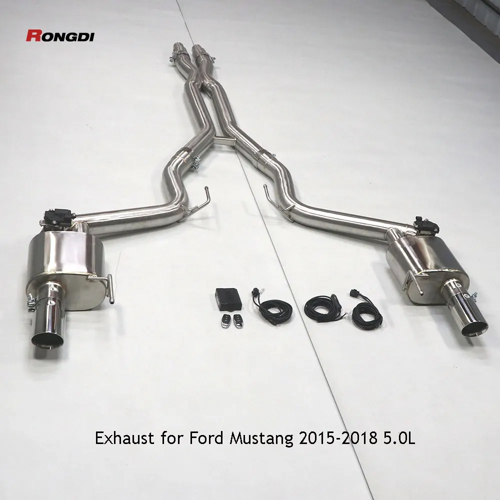 

Modification High Temperature Resistant Header for Ford Mustang 5.0L Exhaust Pipe with 304 Stainless Steel Exhaust Pipe