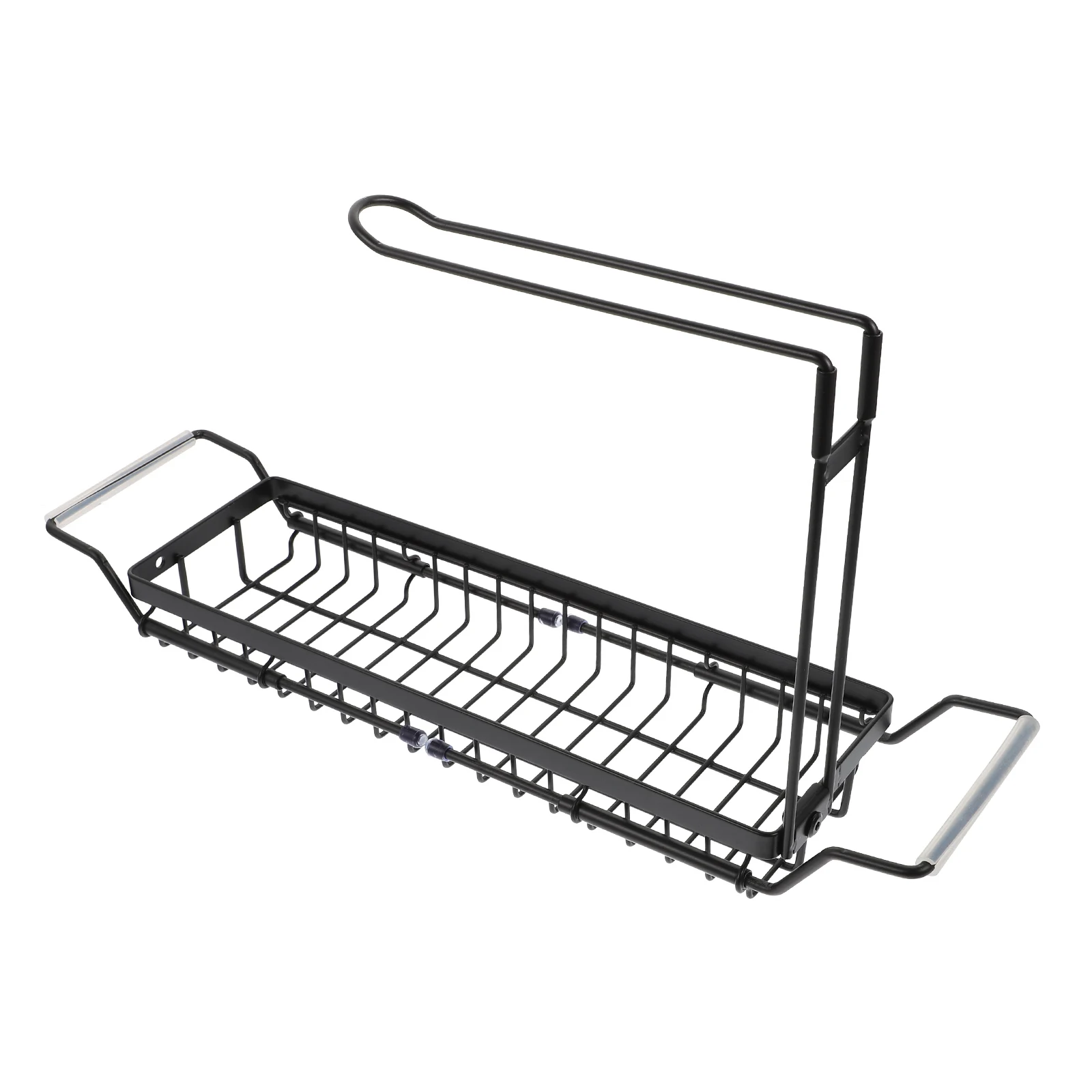 

1pc Telescopic Drain Rack Hollow Design Efficient Drain Sink Storage Organizer Kitchen Fruit Veggie Cleaner Holder