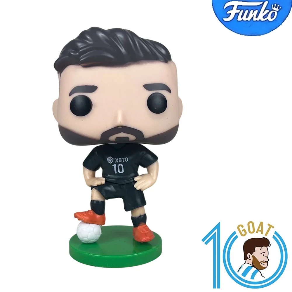 Pop  Messi Q Version Doll No.10 Jersey Football  Collection Model Doll For Birthday Christmas Gift