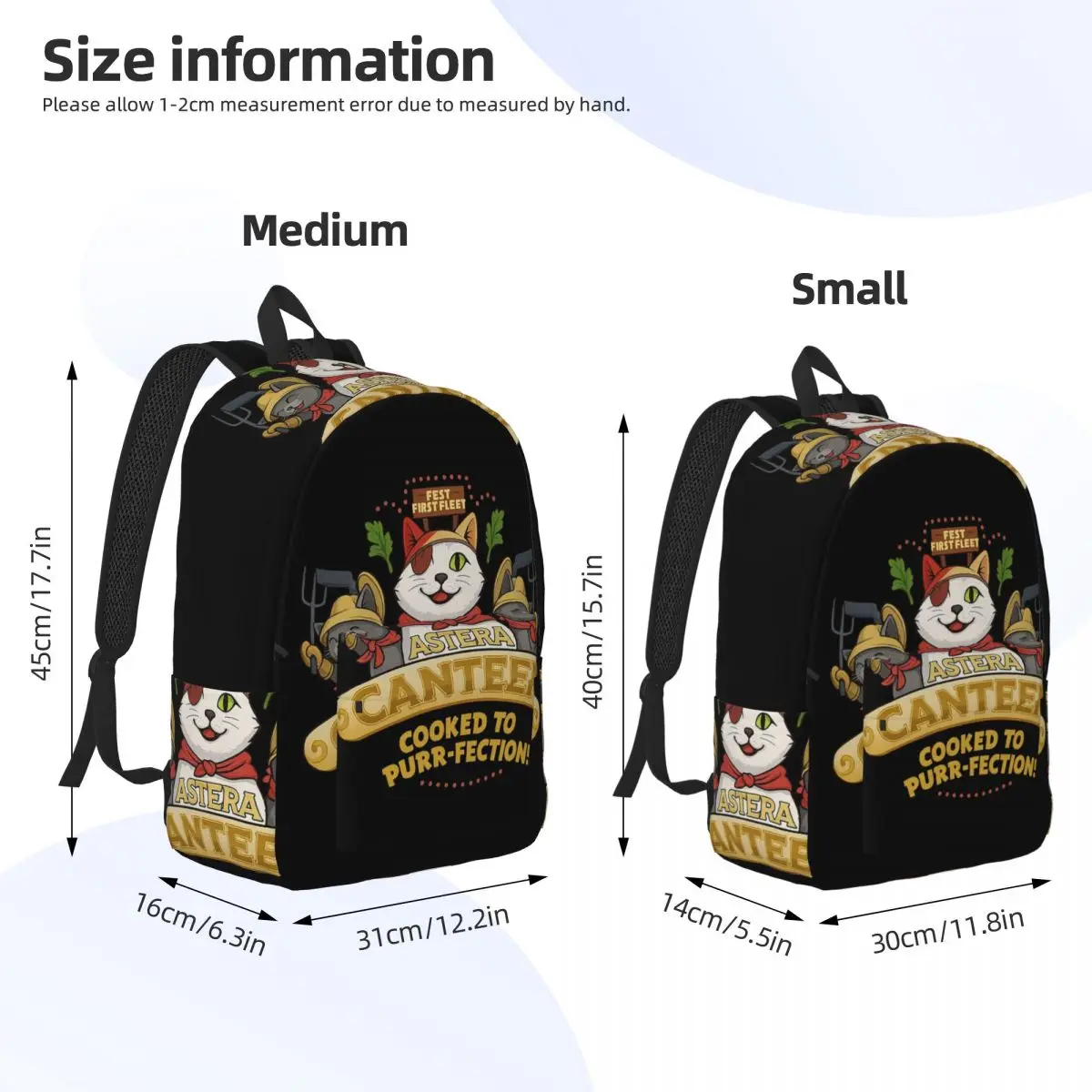 Monster Hunter Palico Cat Meowscular Backpack Daypack Large Capacity Kids BookBag School Bag Shoulder Bags for Men Women
