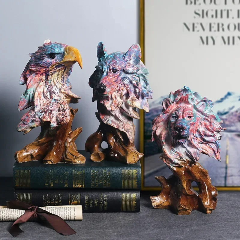 

Animal Statue Resin Horse Sculpture Home Decor Lion Figurine Home Decoration Accessories Morden Office