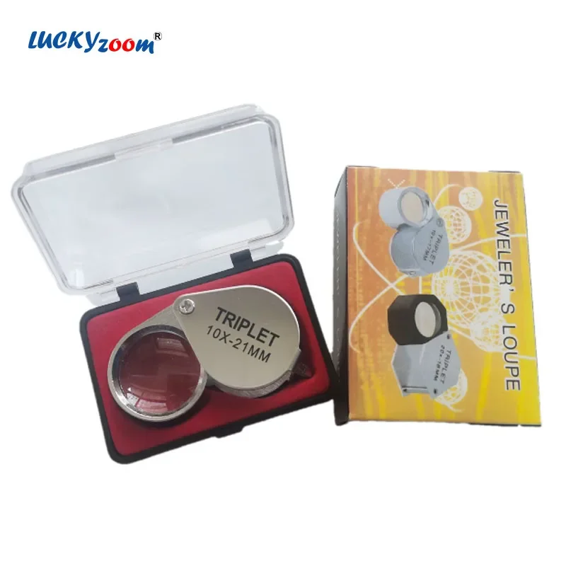 Foldable Pocket Magnifier 10X 20X 30X Metal Mini Magnifying Glass Handheld Silver Jewelry Loupe Portable Gift Folding Lupa