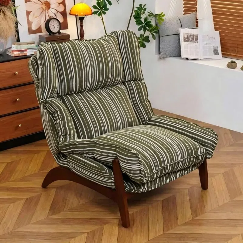 Rocking chair retro single sofa foldable leisure chair living room