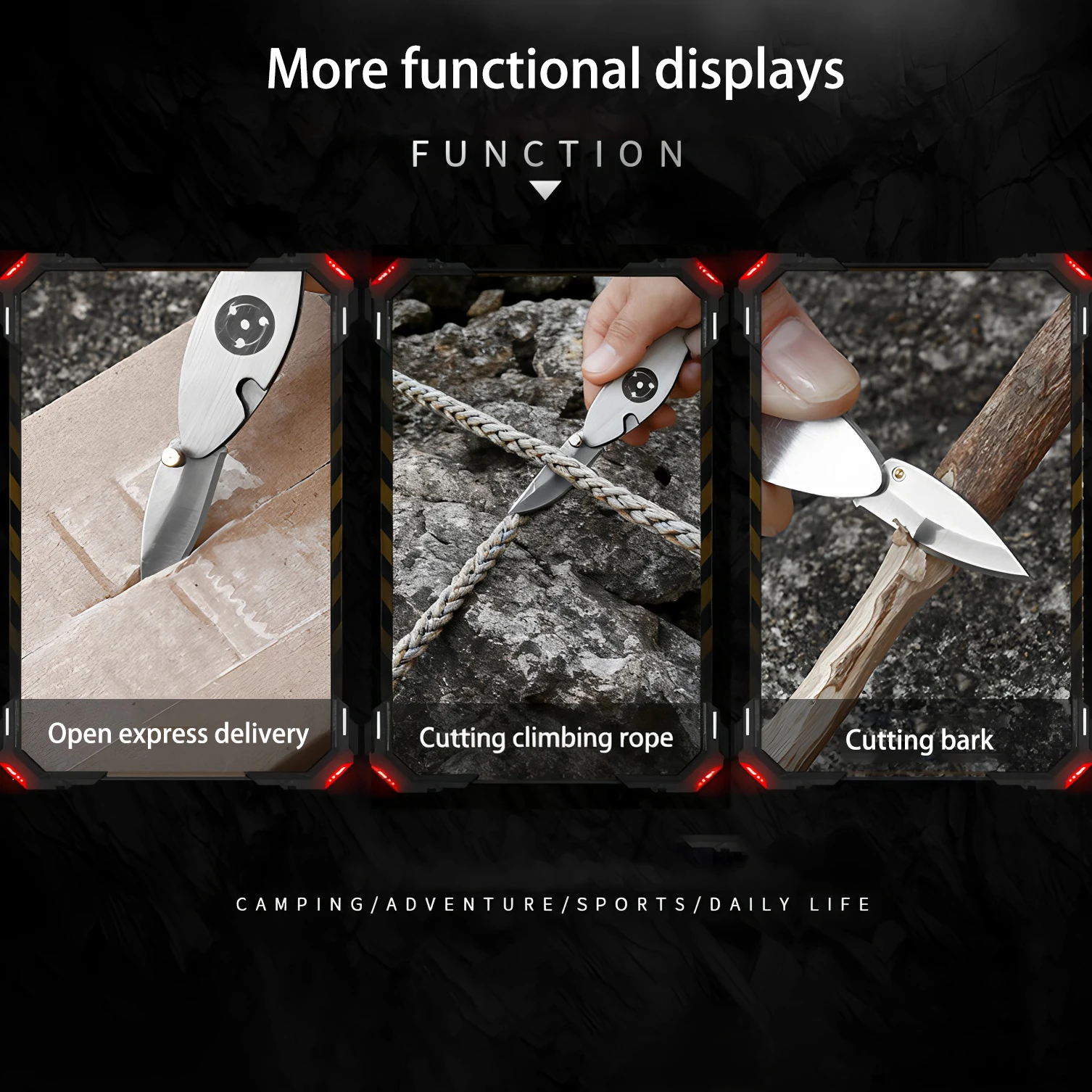 Multi-function Utility Knife Unpacking Express Knife Folding Express Delivery Box Opening Tool Outdoor Stuff Camping Tools