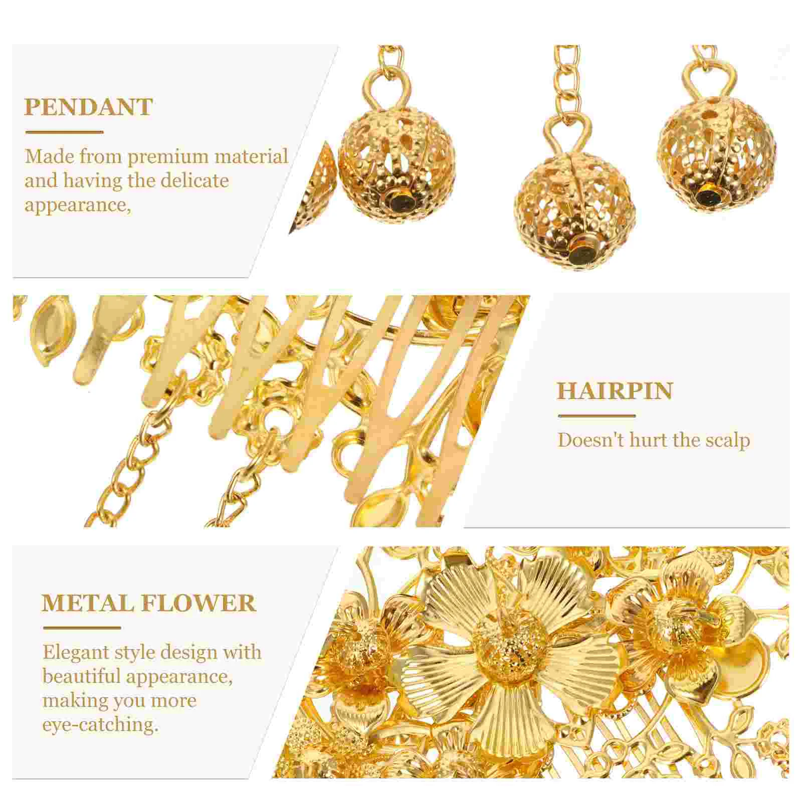Wedding Hair Accessory Traditional Bride Vintage Accessories Hairpin Tassel Chinese Clip Decor