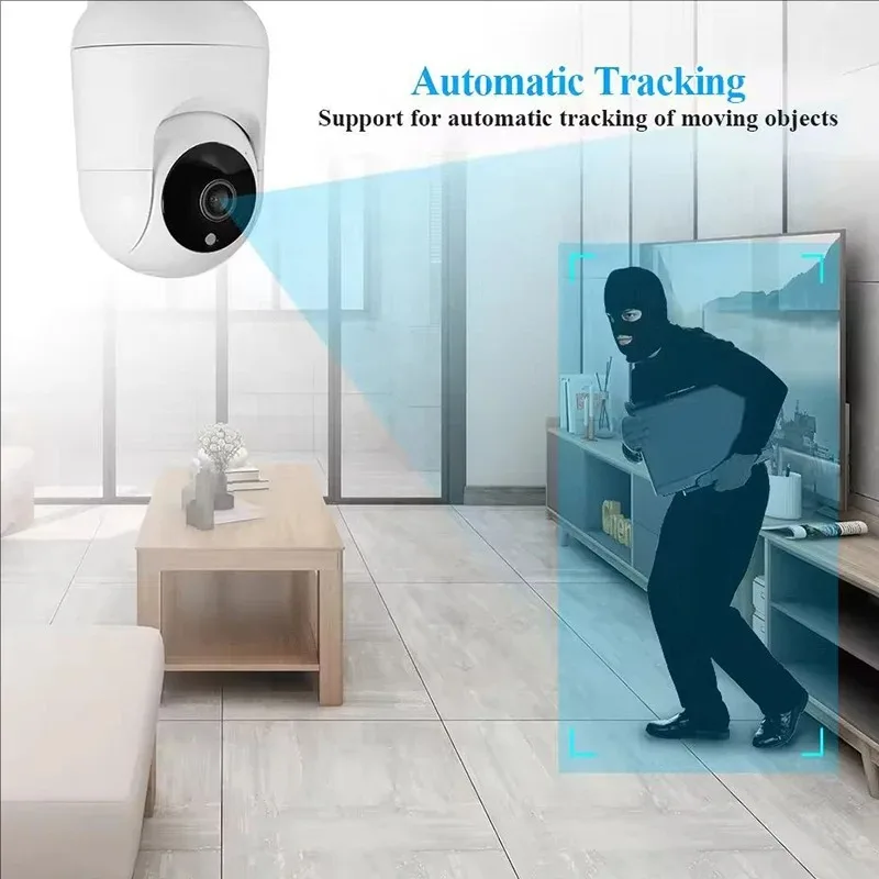 Cámara WiFi de 5MP, Cámara de Vigilancia IP Inalámbrica Inteligente para el Hogar, Detección por IA, Seguimiento Automático, Monitor de Seguridad para Bebés