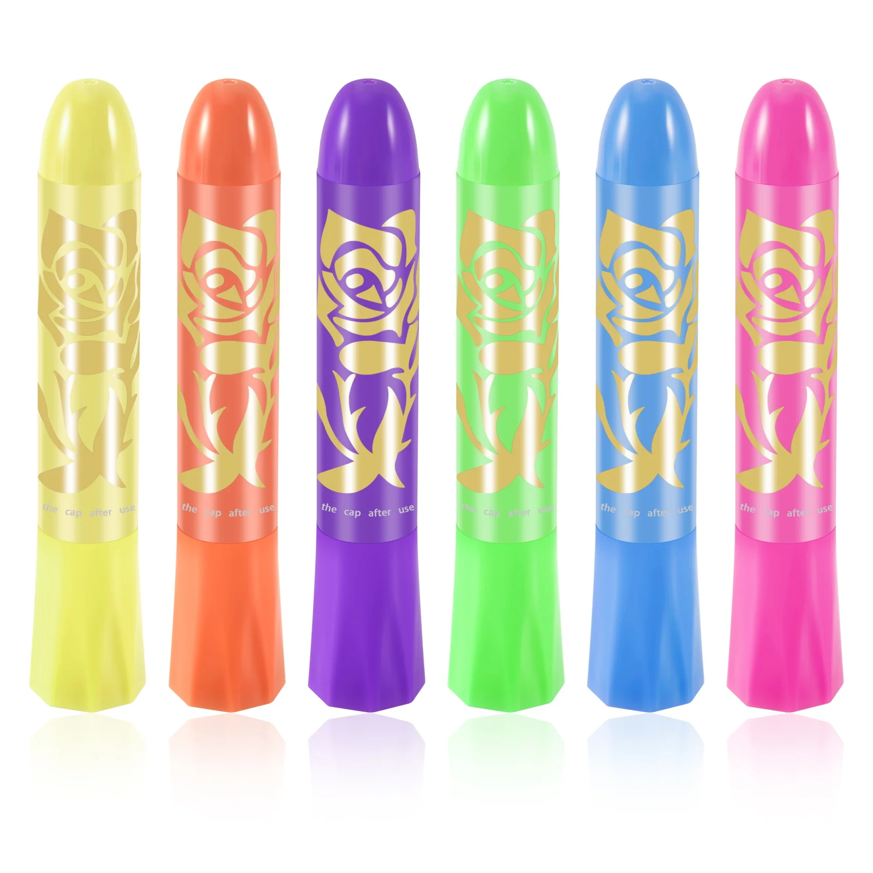 توهج في الظلام طلاء الجسم توهج العصي علامات ماكياج الوجه مجموعات الطلاء، لجميع القديسين والحفلات