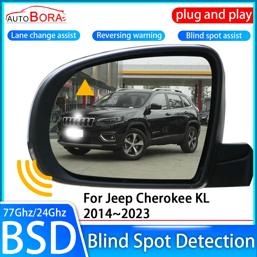 

ZhuCamX Car Blind Spot Detection System BSD BSA BSM Sensor Drive Rear Mirror Monitoring for Jeep Cherokee KL 2014~2023