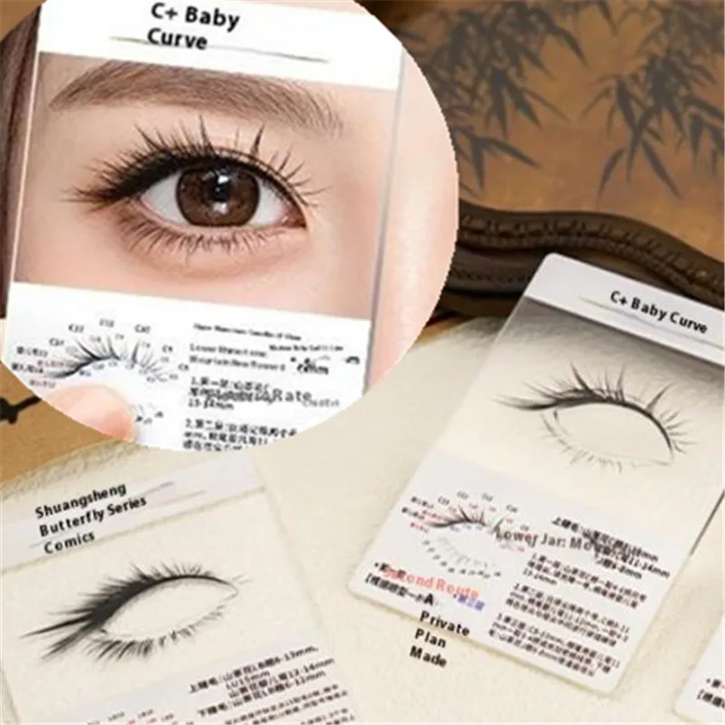 1Pc Falsche Wimpern Probe Karte Anprobieren Wirkung Ausstellung Wimpern Stil Display Board Wimpern Verlängerung Versorgung Gefälschte Wimpern Kosmetische Werkzeug