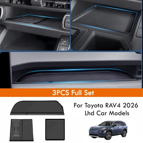 Беспроводной Зарядный Нескользящий Коврик Для Toyota RAV4 2026 LHD - Защитный Органайзер Для Центральной Консоли И Багажника ...
