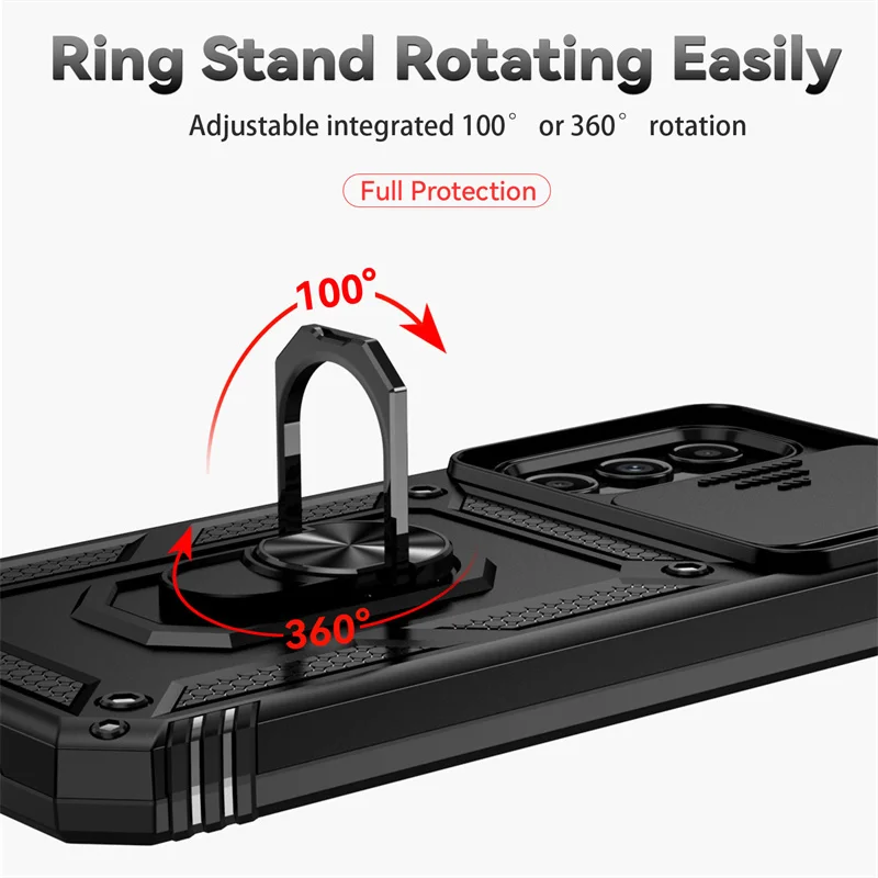 For Samsung Galaxy A14 A34 A54 5G Case Slide Camera Protect Armor Phone Case For Samsung A54 A 14 34 54 Magnet Holder Ring Cover image 5