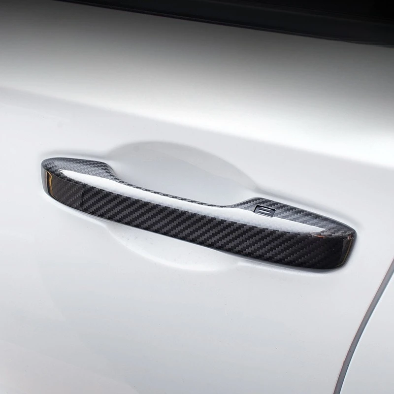 Genuine Dry Carbon Fiber Door Handle Cover, Car Exterior Modification Decorative Trim, Styling Upgrade Parts