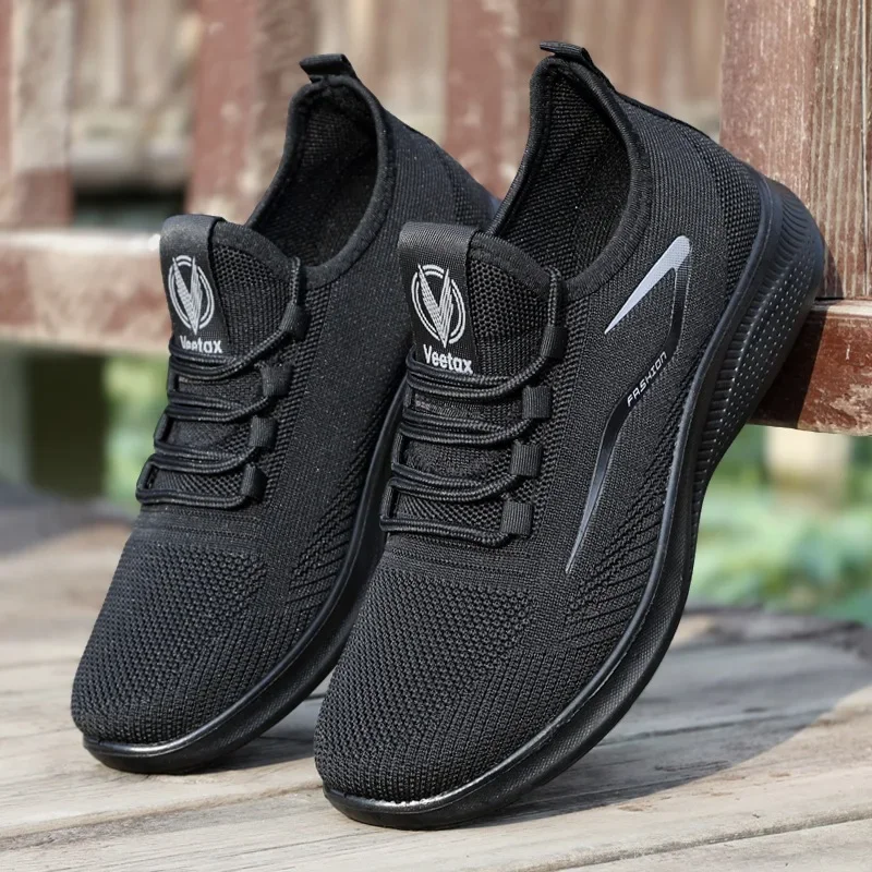 Men's Sneakers Lightweight Comfort Simple Casual Outdoor Walking Shoes Breathable Knit Commuting Footwear