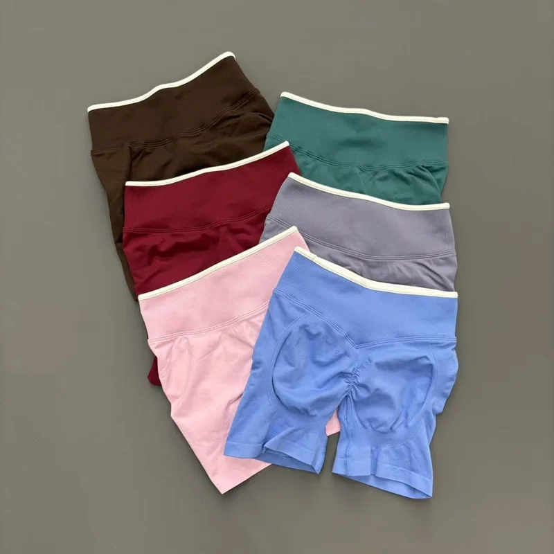 NCOYOE Sportshorts, nahtlos, hohe Taille, Po-Lifting, Bauchkontrolle, atmungsaktiv, elastisch, für Fitness, Workout, Laufen, Yoga